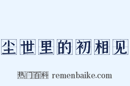 尘世里的初相见是什么意思的图片